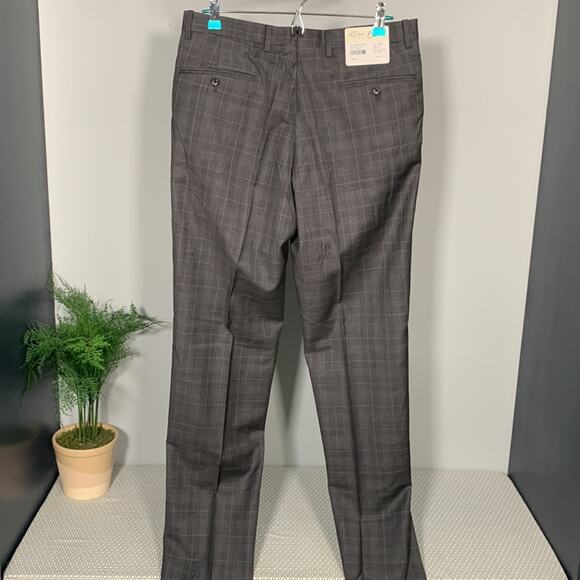 Jos. A. Bank Charcoal Plaid Men's Suit - Picture 10 of 12